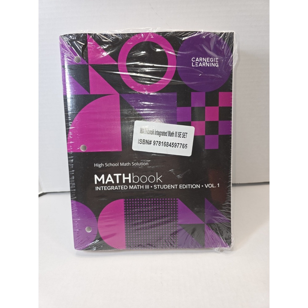 High School Math Solution MATHbook Integrated Math III Vol 1&2 Student Edition